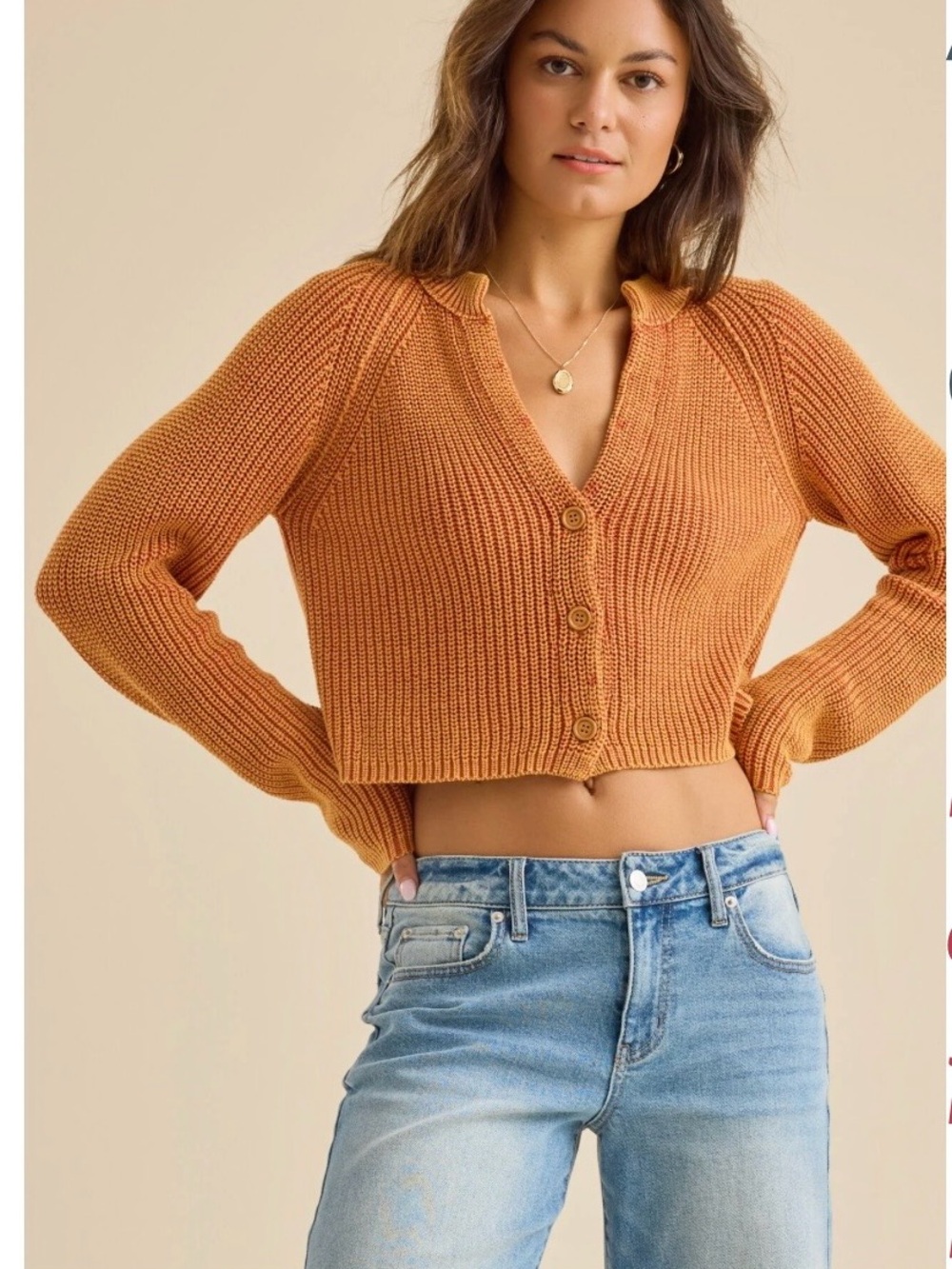 Alter’d State Knit Cardigan Sweater - Orange great condition size Large